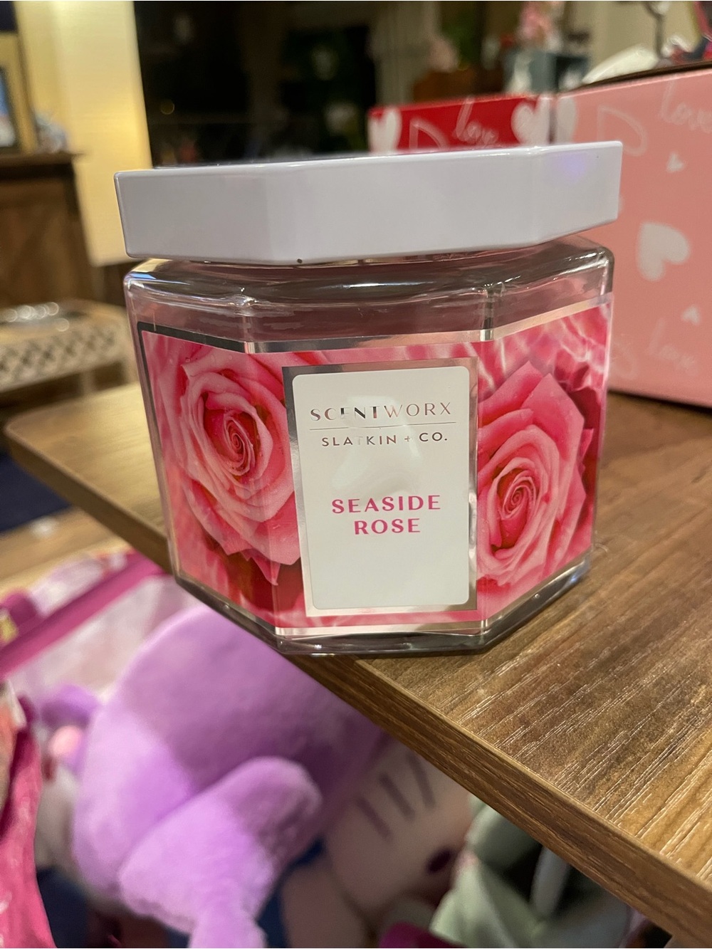 Scentworx Seaside Rose Candle - Pink